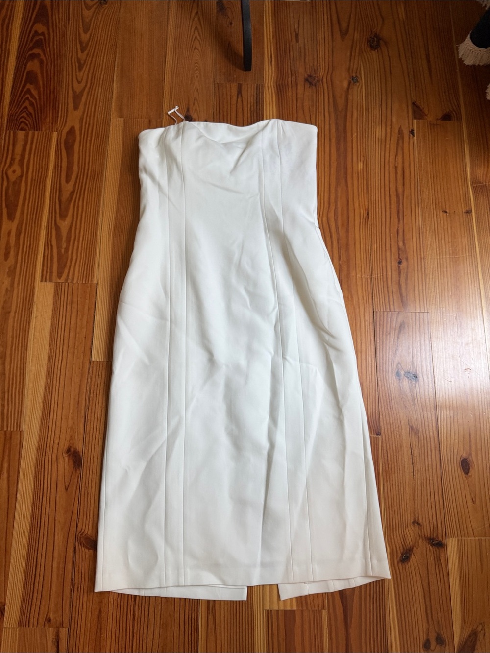 A.L.C. Strapless White Column Dress